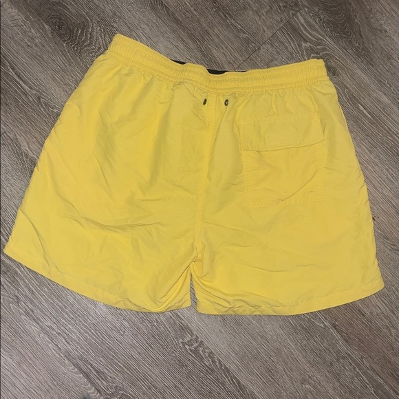 Polo Ralph Lauren Sport yellow swim trunks w front /back pockets szL - Picture 6 of 7